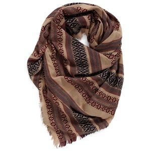 NWOT BP Stripe & Geo Pattern Square Scarf